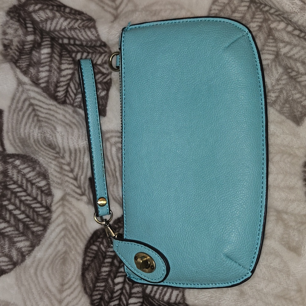 Joy Susan Vegan Wristlet Turquoise